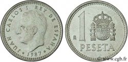 SPAIN 1 Peseta Juan Carlos 1987  AU 