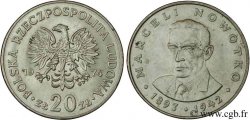 POLOGNE 20 Zlotych aigle / Marceli Novotko 1974 Varsovie TTB 