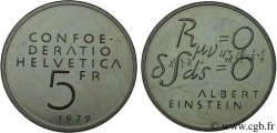 SVIZZERA  5 Francs centenaire de la naissance d’Albert Einstein, équations 1979 Berne - B