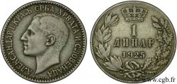 YOUGOSLAVIE 1 Dinar Alexandre Ier 1925 Poissy TTB 
