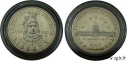 ÉTATS-UNIS D&nbsp;AMÉRIQUE 1/2 Dollar BE bicentennaire du Congrès buste de la Liberté / bâtiment du Capitole 1989 Denver
