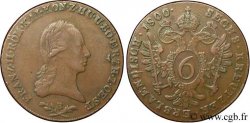 AUTRICHE 6 Kreuzer François II / aigle bicéphale 1800 Kremnitz - B TTB 