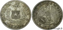 CHILE 1 Peso condor 1875 Santiago