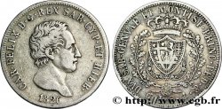 ITALIE - ROYAUME DE SARDAIGNE 5 Lire Charles Félix, roi de Sardaigne 1826 Gênes