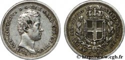 ITALIE - ROYAUME DE SARDAIGNE 25 Centesimi Charles Albert, roi de Sardaigne 1833 Turin