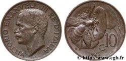 ITALY 10 Centesimi Victor Emmanuel III / abeille 1923 Rome - R AU 