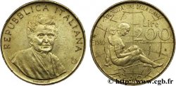 ITALIE 200 Lire F.A.O. Maria Montessori / valorisation de la femme 1980 Rome - R SUP 