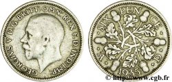 ROYAUME-UNI 6 Pence Georges V / blason 1935  TB 