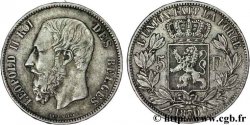 BELGIQUE 5 Francs Léopold II 1870 