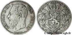 BELGIQUE 5 Francs Léopold II 1871 