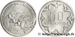 ZENTRALAFRIKANISCHE LÄNDER Essai de 50 Francs antilopes lettre ‘A’ Tchad 1976 Paris