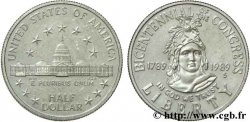 ÉTATS-UNIS D&nbsp;AMÉRIQUE 1/2 Dollar bicentennaire du Congrès buste de la Liberté / bâtiment du Capitole 1989 San Francisco - S