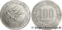 REPúBLICA DEL CONGO Essai de 100 Francs type “Banque Centrale”, antilopes 1971 Paris