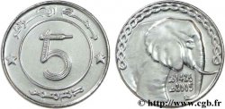ALGERIEN 5 Dinars éléphant an 1426 2005 