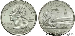 ÉTATS-UNIS D AMÉRIQUE 1/4 Dollar Nebraska : chariot de pionniers tiré par des boeufs, ‘Chimney Rock’ 2006 Philadelphie