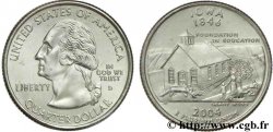 ÉTATS-UNIS D AMÉRIQUE 1/4 Dollar Iowa : école rurale, “arbor day” d’après Grant Wood 2004 Denver