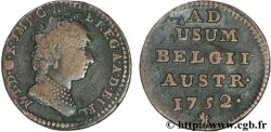 BELGIUM - AUSTRIAN NETHERLANDS 1 Liard Pays-Bas autrichiens Marie-Thérèse buste au collier de perles 1752 Bruges VF 
