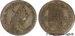 BELGIUM - NAMUR 2 Liards Duché de Namur Philippe V d’Espagne 1709 Namur