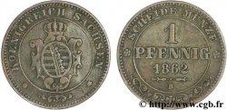 ALEMANIA 1 Kreuzer Royaume de Saxe 1862 