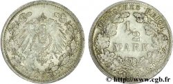 ALLEMAGNE 1/2 Mark Empire aigle impérial 1915 Stuttgart - F TTB+ 