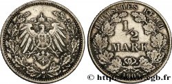 DEUTSCHLAND 1/2 Mark Empire aigle impérial 1905 Hambourg