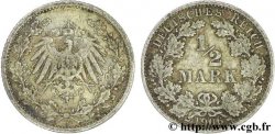 GERMANY 1/2 Mark Empire aigle impérial 1906 Berlin