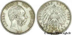 GERMANY - SAXONY 5 Mark Royaume de Saxe, roi Albert / aigle impérial 1895 Muldenhütten - E