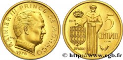 MONACO Essai de 5 Centimes 1976 Paris
