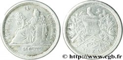 GUATEMALA 25 Centavos figure allégorique / emblème au quetzal  1881  TB+ 