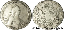 RUSSIE 1 Rouble aigle bicéphale / Catherine II 1764 Moscou