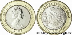 GIBRALTAR 2 Livres Elisabeth II / tricentenaire de l’occupation Britannique 1704-2004, capture de Gibraltar en 1704 2004  MS 