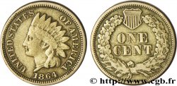 ÉTATS-UNIS D AMÉRIQUE 1 Cent tête d’indien 2e type 1864 