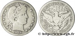 ÉTATS-UNIS D AMÉRIQUE 1/4 Dollar Barber 1908 Philadelphie