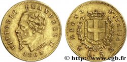 ITALIE 5 Lire Victor Emmanuel II roi d’Italie 1863 Turin - T