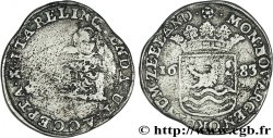 NETHERLANDS - UNITED PROVINCES 6 Stuivers Zélande écu / lion (escalin au chapeau) 1683 Middelbourg