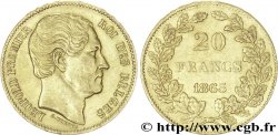 BELGIQUE 20 Francs Léopold Ier 1865 Bruxelles