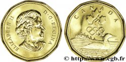 CANADá
 1 Dollar Lucky Loonie : Elisabeth II / Canard, flamme et anneaux olympiques 2004 
