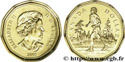 CANADA 1 Dollar (loonie dollar) : Elisabeth II / le marathonien handicapé Terry Fox 2005 