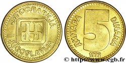 YUGOSLAVIA 5 Dinara République Fédérale 1992 