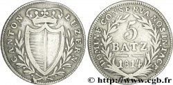 SWITZERLAND - CANTON OF LUCERNE 5 Batzen - Canton de Lucerne 1814  VF 