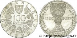 AUSTRIA 100 Schilling 1200e anniversaire de la fondation du monastère bénédictin de Kremsmünster 1977  EBC 