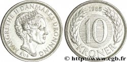 DANEMARK 10 Kroner reine Margrethe II 1985 Copenhague SPL 