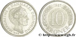 DENMARK 10 Kroner reine Margrethe II 1987 Copenhague MS 