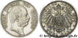 GERMANY - SAXONY 2 Mark Georges roi de Saxe / aigle 1904 Muldenhütten - E