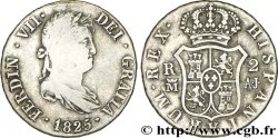 SPANIEN 2 Reales Roi Ferdinand VII 1825 Madrid S 