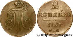RUSSIE 2 Kopecks monograme Paul Ier 1797 Ekaterinbourg