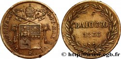 VATICAN ET ÉTATS PONTIFICAUX 1 Baiocco frappé au nom de Grégoire XVI an VI 1836 Rome