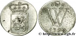 ANTILLES NÉERLANDAISES 2 Stuivers Utrecht armes couronnées des Provinces Unies 1794  TTB 