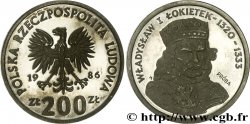 POLONIA 200 Zlotych (proba) BE aigle / roi Wladyslaw I Lokietek 1986 Varsovie MS 