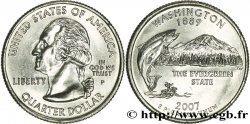 ÉTATS-UNIS D AMÉRIQUE 1/4 Dollar État de Washington : saumon et vue du Mount Rainier 2007 Philadelphie